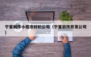 桂平宁夏制作小程序好的公司（宁夏软件开发公司）